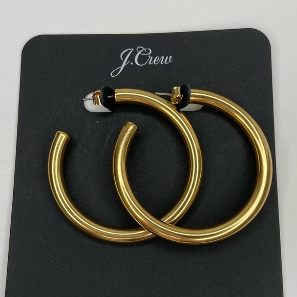 J. Crew 2” Gold hoop earrings Item AL791 - Picture 4 of 7